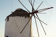 The windmills of Mykonos, Mpaoumi, Mikonos, Greece
