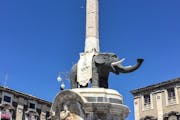 Elephant fountain, Piazza Duomo, Catania, Province of Catania